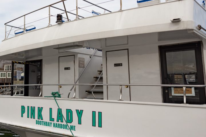 a large ship in the water